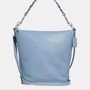 Coach Abby Duffle In Light Blue Leather New With Tags